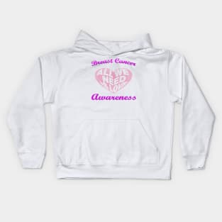 Breast Cancer Awareness: All We Need Is Love Kids Hoodie